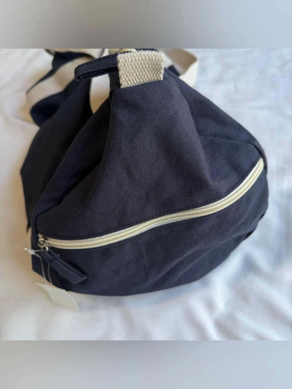 Bloomingdale’s Weekender Duffel Bag - Navy with Cream Straps